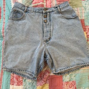 Vintage Women's PS Gitano Button Fly Denim High Rise Jean Shorts Size 14